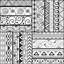 Black And White Geometric Design Easy Aztec Seamless Pattern Can Be Used In Fabric Design For Making Pattern Design Drawing Doodle Patterns Pattern Art