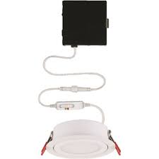 Shop wayfair for recessed lighting sale to match every style and budget. Commercial Electric Part 91473 Commercial Electric Slim Directional 4 In Color Selectable New Construction And Remodel Canless Recessed Integrated Led Kit Trim Home Depot Pro
