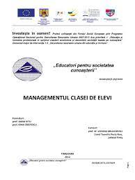 Domeniu de cercetare n stiintele. Portofoliu Managementul Clasei De Elevi Viviana Milivoievici