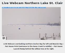 Last week we left off at the north channel at for the fisherman, they have a launch ramp and a fish cleaning station. Lake St Clair Bouvier Webcam Posts Facebook