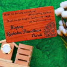 How to make rakhi greeting card. Customize Your Own Wooden Rakhi Greeting Card Set Of 3 Rakhi Gifts Woodgeekstore