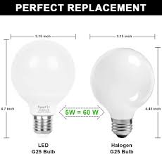 Vanity light bulbs at home depot. Bathroom Light Bulbs 5w G25 Led Vanity Bulb Round Globe Led Light For Mirror 2700k Warm White 2 Pack Amazon Com