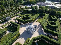 Aerial View Of The Gardens Of The Petit Trianon Domain Of Versailles France Pavillon Francais And Pavillon Fra Versailles Garden Chateau Versailles Versailles