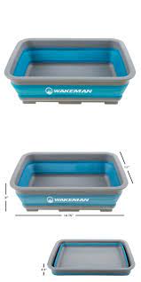 Other Camping And Hiking 8504 10 Liter Collapsible Portable Camping Washing Tub Folding Pot 5 Inch Deep Portable Bathtub Camping Wash Cool Camping Gadgets