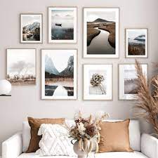 Decorate your walls in contemporary design with this piece of wall art. Buy Mountain Lake Reflection Fog Forest Boat River Nordic Poster Wall Art Print Canvas Painting Wall Pictures For Living Room Decor At Affordable Prices Free Shipping Real Reviews With Photos Joom