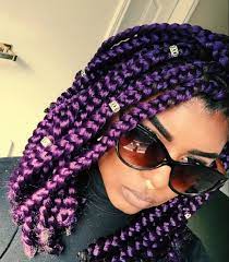 This Is So Beautiful One Of My Favorite Colored Hair Styles Love The Braids And Everything I Wanna Do Th Box Braids Styling Purple Braids Box Braids Hairstyles
