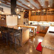 Although this method may seem a bit outdated, whitewashing the ceiling remains very popular way thanks to its simplicity and a neat appearance. Tin Kitchen Ceiling Houzz
