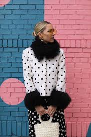 Black And White Polka Dot Fur Coat Spottie Dottie Atlantic Pacific Winter Fashion Outfits Casual Polka Dots Outfit Fashion