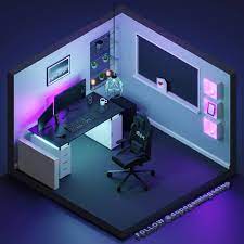 3d Setup Rooms On Instagram Clean 3d Room Rate This Room 0 10 Tag Your Friend And Shar 3d Room Game Room Design Video Game Room Design
