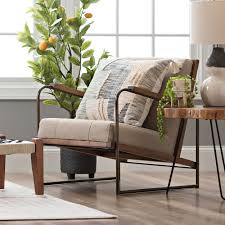 Upholstered Metal And Wood Martin Accent Chair Kirklands Accent Chairs For Living Room Comfortable Accent Chairs Rustic Accent Chair