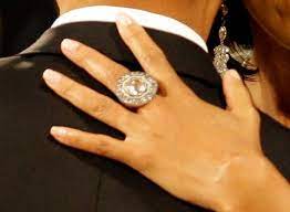 First Lady Michelle Obama S Ring Is Seen As She Dances With President Barack Obama At The Obama Home States Inaugural Ball On Jan 20 2 Obama Ring Bling Rings