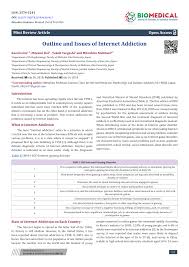 Biomedical Journal Of Scientific Technical Research Impact Factor 2018 Pdf Outline And Issues Of Internet Addiction