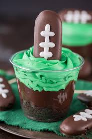 My kids are going to love these! Football Themed Dirt Cups