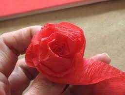 Diy Crepe Paper Rosette Heart Frame Tutorial Paper Roses Crepe Paper Roses Paper Flowers