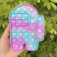 New Among Us Pop It Round Fidget Toy Push Bubble Stress Relief Kids Pop It Tiktok Bubble Store