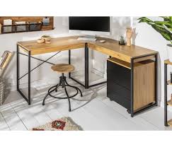 Coming with a free monitor stand made of p2 class particle board, which will keep you in. Industrial Corner Desk In Oak Mrhousey Co Uk