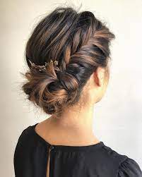 Fishtail Side Bun Wedding Hairstyle Wedding Hair Ideas Bridal Hair Bridal Hair Do Updo Updo Braided Hairstyles For Wedding Hair Styles Wedding Hair Inspiration