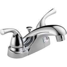 An anonymous reader who once worked installing as an installer for lowe's shared some very helpful advice with us: Delta Foundations Chrome 2 Handle 4 In Centerset Watersense Bathroom Sink Faucet With Drain Lowes Com Modern Bathroom Faucets Modern Bathroom Sink Sink Faucets