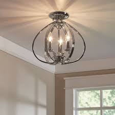 Latitude Run Edgebrooke 3 Light 14 Chandelier Style Geometric Semi Flush Mount Reviews Wayfair