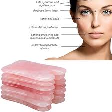 MUOBOFU Rose Quartz Concave-Shape Guasha Sc Massage Tool,100% Real Jade  Stone Facial Tool,Natural Stone for Face Eye Using  -Anti-Aging,Anti-Wrinkles,Lifting: Buy Online at Best Price in UAE