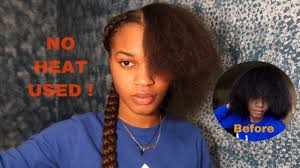 Learn, or brush up on the most requested hair braiding techniques in order to serve your clients. Two Braids On Blown Out Natural Hair No Heat With Weave Youtube