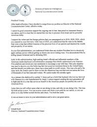 Joseph Kent, Director of the National Counterterrorism Center - Resignation  Letter to President Trump Due to Iran War - Brave New Europe