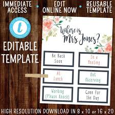 Editable Office Door Sign Custom Name Sign Etsy Office Door Signs Counselor Door Sign Door Signs