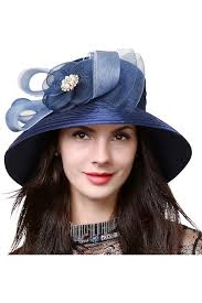 Women's Cloche-Bucket-Hats Vintage Church-Derby
