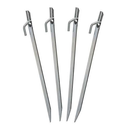 Stansport Steel 12-Inch Tent Stakes - 4 Pack