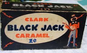 Rare 1920s Clark Candy Company Black Jack Caramel Box Item 807580