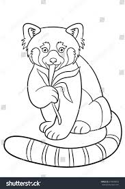 Next, extend a curved line beneath the head. Cartoon Red Panda Coloring Page