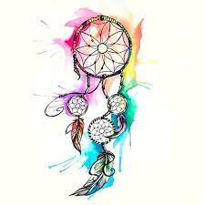 Dream catcher tattoo design in color. Watercolor Dreamcatcher Tattoo Design Watercolor Dreamcatcher Tattoo Dream Catcher Tattoo Design Dreamcatcher Tattoo