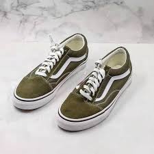 Vans Old Skool Shoes Olive Green In 2020 Vans Olive Green Sneakers Cheap Vans Shoes