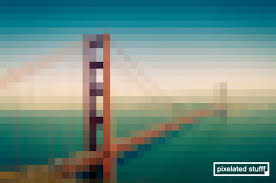 pixelated stufff pixelated stufff golden gate bridge pixel photo image
