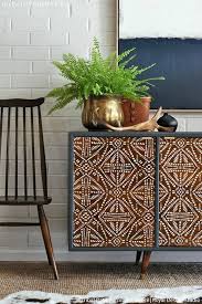 Exposed Stenciling Reclaimed Wood Finishes Patterned Furniture Stencil Furniture Stenciled Furniture Diy