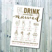 Printable Eat Drink And Be Married Wedding Timeline Wedding Timeline Wedding Cards Wedding Invitations