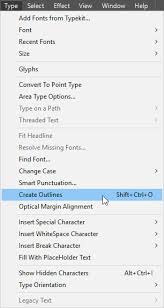 Go to object / create outlines. How To Convert Type To Outlines In Adobe Illustrator Webucator
