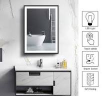 Led Bathroom Mirror Cabinet Harbour Design LED Mirrored Cabinet With  Demister Pad & Shaver Socket - 500 X 700mm | Tap Warehouse Artis Mirror  600x700mm