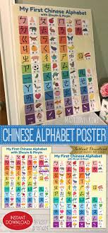 Chinese Alphabet Poster Zhuyin Pinyin Printable 16x20 Etsy Alphabet Poster Alphabet Flashcards Chinese Alphabet