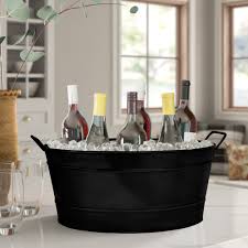 Explore thousands of wines, spirits and beers, and shop this big oval ice tub is ready to party as it keeps up to a 6 bottles of wine or champagne chilled for. Three Posts Sheringham Steel Beverage Tub Reviews Wayfair