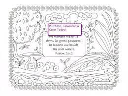 (bible verse coloring book for adults) Psalm 23 2 Downloadable Scripture Coloring Page Etsy Coloring Pages Coloring Pages Inspirational Scripture Coloring