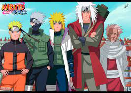 Uzumaki Naruto Hatake Kakashi Namikaze Minato Jiraiya And Sarutobi Hiruzen Naruto Fan Art Anime Naruto