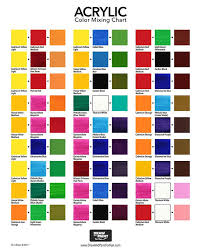 acrylic color mixing chart free pdf download draw and