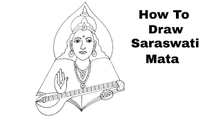 Download maa saraswati wallpapers and high quality maa saraswati hd wallpapers full size for desktop, mobile & whatsapp. How To Draw Saraswati Mata Easy Saraswati Devi Drawing By Drawing Art Youtube