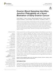 Sometimes your ca125 level can be normal in the early stages of ovarian cancer. Pdf Ovarian Blood Sampling Identifies Junction Plakoglobin As A Novel Biomarker Of Early Ovarian Cancer