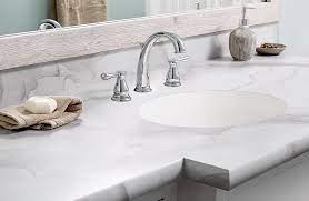 You can trim the countertop to fit. Formica Brand Living Impressions Collection