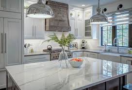 This countertop is created from a combination of crushed quartz, other stone, and polymer binding agents. Cambria Britannica Quartz Countertop Kitchen Countertop Cambria Britannica Quartz Cambr Kitchen Remodel Countertops Kitchen Remodel Plans Cheap Kitchen Remodel