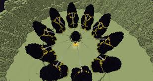 Grow crops in a circular fashion! The End Island A Friend And I Made For An Rpg Map We Re Making Minecraft