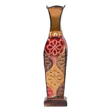 A wide variety of metal tall flower vase options are available to you, such as size, material, and age. Elements 17 Inch Tall Embossed Metal Floral Harlequin Vase Walmart Com Walmart Com