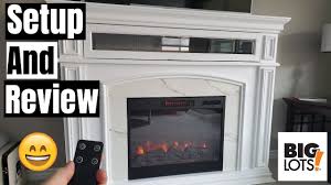 White electric fireplace tv stands. 62 Inch Grand White Tile Surround Fireplace Assembly Review Biglots Youtube
